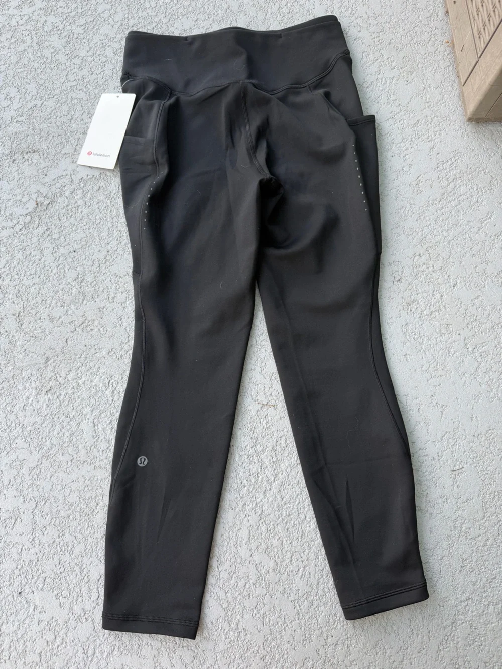 lululemon athletica Black High-Rise Workout Leggings with Pocket Details